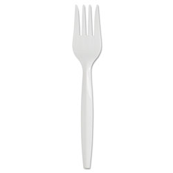 Dixie SmartStock Plastic Cutlery Refill, Fork, 5.8 in, Series-B Mediumweight, White, 40/Pack, 24 Packs/Carton