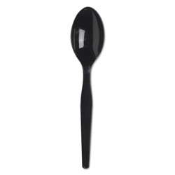 Dixie SmartStock Plastic Cutlery Refill, Spoons, 6 in, Series-O Heavyweight, Black, 40 Pack, 24 Packs/Carton