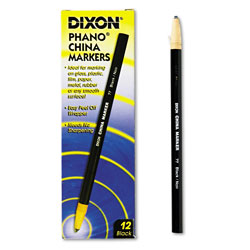 Dixon China Marker, Black, Dozen (DIX00077)
