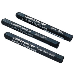 Dixon Industrial Lumber Crayons, 1/2 in X 4 3/4 in, Carbon Black