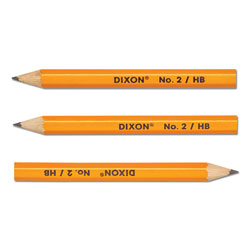 Dixon Ticonderoga Golf Wooden Pencils, 0.7 mm, HB (#2), Black Lead, Yellow Barrel, 144/Box