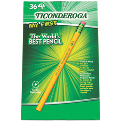 Dixon Ticonderoga My First Wood Pencil - #2 Lead - Yellow Wood Barrel - 36 / Pack