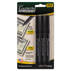 Drimark Smart Money Counterfeit Bill Detector Pen for Use w/U.S. Currency, 3/Pack