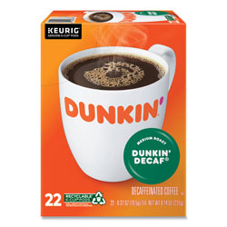 Dunkin' Donuts K-Cup Pods, Dunkin' Decaf, 22/Box