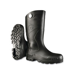 Dunlop® Protective Footwear Chesapeake Rubber Boots, Steel Toe, Unisex 12, 16 in Boot, PVC, Black