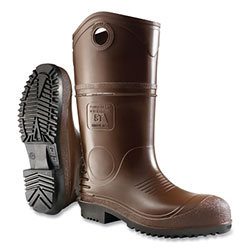 Dunlop® Protective Footwear DuraPro® XCP Rubber Boots, Steel Toe, Men's 9, 16 in Boot, PVC, Brown/Black