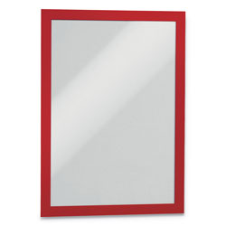 Durable DURAFRAME Sign Holder, 8 1/2 in x 11 in, Red Frame, 2/Pack
