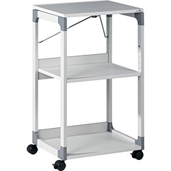 Durable System Overhead/Beamer Trolley - 3 x Shelf(ves) - 34.7 in, x 20 in x 17 in Depth - Metal, Plastic, Fiberglass, Resin, Steel - Gray