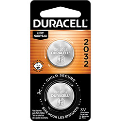 Duracell 2032 3V Lithium Battery, CR2032, 3 V DC, Lithium (Li), 72/Carton