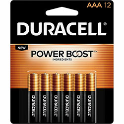 Duracell CopperTop Alkaline AAA Batteries, 12/Pack