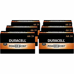 Duracell CopperTop Battery, AA, Alkaline, 144/Carton