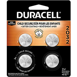 Duracell Lithium Coin Battery, 2032, 4/Pack
