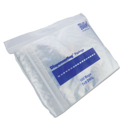 Fantapak Plastic Zipper Bags, 2 mil, 7 in x 8 in, Clear, 1,000 Bags/Box, 2 Boxes/Carton