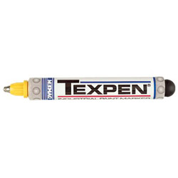 Dykem TEXPEN® Industrial Steel Ball Tip Paint Marker, Yellow, 3/32 in, Medium