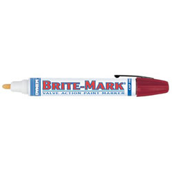 Dykem Brite-Mark® BRITE-MARK® 40 Threaded Cap/Barrel Permanent Paint Marker, Yellow, Medium