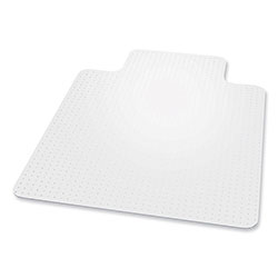 E.S. Robbins EverLife Chair Mat for Flat Pile Carpet with Lip, 36 x 48, Clear