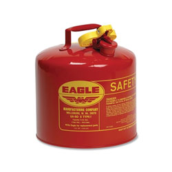 Eagle Type l Safety Can, 5 gal, Red, Flame Arrestor, Squeeze Handle