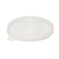 Eatery Essentials Koda Flat Vented Lids, 6, 8 , 12 & 16oz Tall Food Containers, 20/50, Clear