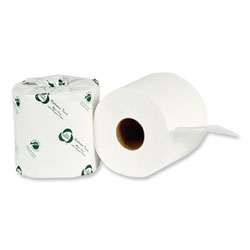 Eco Green® Recycled Two-Ply Standard Toilet Paper, Septic Safe, White, 4.25 in Wide, 500 Sheets/Roll, 80 Rolls/Carton