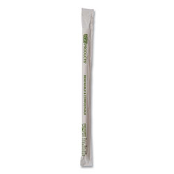 Eco-Products Renewable and Compostable PHA Straws, 7.75 in, Natural White, 2,000/Carton