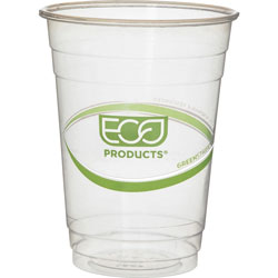 Eco-Products GreenStripe Cold Cups - 16 fl oz - 50 / Pack - Clear - Polylactic Acid (PLA) - Cold Drink