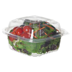 Eco-Products Renewable and Compostable Clear Clamshells, 6 x 6 x 3, 80/Pack, 3 Packs/Carton