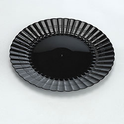 EMI Yoshi Plastic Dessert Plate, 6 in, Black