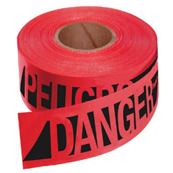Empire Level Safety Barricade Tape, 500 ft, Red