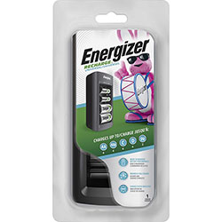 Energizer Family Size NiMH Battery Charger, 3/Carton, 7 Hour ChargingAA, AAA, C, D, 9V