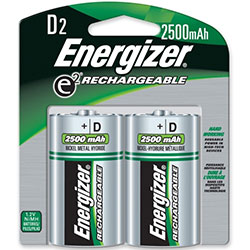 Energizer NiMH Rechargeable Batteries, D Size, 24PK/CT, MI