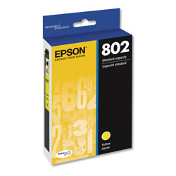 Epson T802420S (802) DURABrite Ultra Ink, 650 Page-Yield, Yellow