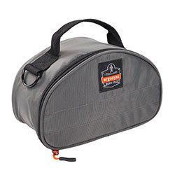 Ergodyne Arsenal 5187 Clamshell Half Respirator Bag with Zipper Closure, 4 x 9 x 5, Gray