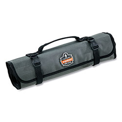 Ergodyne Arsenal 5870 Tool Roll-Up, 25 Compartments, 27 x 14.5, Polyester, Gray