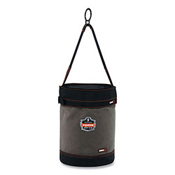 Ergodyne Arsenal 5960T Canvas Hoist Bucket and Top with D-Rings, 12.5 x 12.5 x 17, Gray