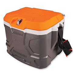 Ergodyne Chill-Its 5170 17-Quart Industrial Hard Sided Cooler, Orange/Gray