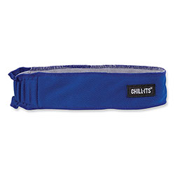Ergodyne Chill-Its 6605 High-Perform Terry Cloth Sweatband, Cotton Terry Cloth, One Size Fits Most, Blue