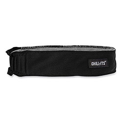 Ergodyne Chill-Its 6605 High-Perform Terry Cloth Sweatband, Cotton Terry Cloth, One Size Fits Most, Black