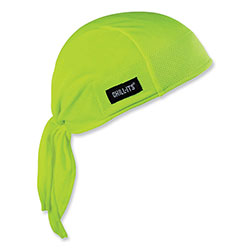 Ergodyne Chill-Its 6615 High-Perform Bandana Doo Rag with Terry Cloth Sweatband, One Size Fits Most, Lime