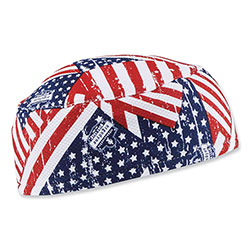 Ergodyne Chill-Its 6630 High-Performance Terry Cloth Skull Cap, Polyester, One Size, Stars and Stripes