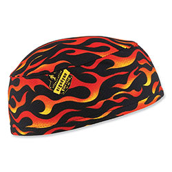 Ergodyne Chill-Its 6630 High-Performance Terry Cloth Skull Cap, Polyester, One Size Fits Most, Flames