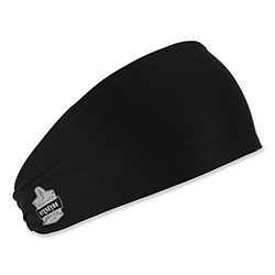 Ergodyne Chill-Its 6634 Performance Knit Cooling Headband, Polyester/Spandex, One Size Fits Most, Black