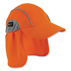 Ergodyne Chill-Its 6650 High-Performance Hat Plus Neck Shade, Polyester, One Size Fits Most, Orange