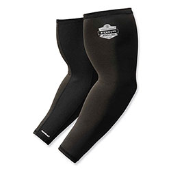 Ergodyne Chill-Its 6690 Performance Knit Cooling Arm Sleeve, Polyester/Spandex, Medium, Black, 2 Sleeves