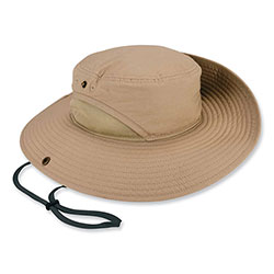 Ergodyne Chill-Its 8936 Lightweight Mesh Paneling Ranger Hat, Small/Medium, Khaki