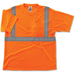 Ergodyne GloWear 8289 Class 2 Hi-Vis T-Shirt, Polyester, Orange, Small