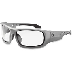 Ergodyne Skullerz Odin Safety Glasses, Matte Gray Nylon Impact Frame, Clear Polycarbonate Lens