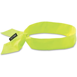 Ergodyne Chill-Its 6700 Cooling Bandana Polymer Tie Headband, One Size Fits Most, Lime