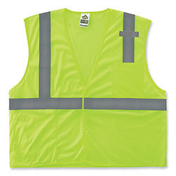 Ergodyne GloWear 8210HL-S Single Size Class 2 Economy Mesh Vest, Polyester, Large, Lime