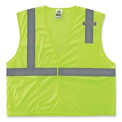 Ergodyne GloWear 8210HL-S Single Size Class 2 Economy Mesh Vest, Polyester, X-Large, Lime