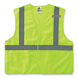 Ergodyne GloWear 8215BA-S Single Size Class 2 Economy Breakaway Mesh Vest, Polyester, X-Large, Lime